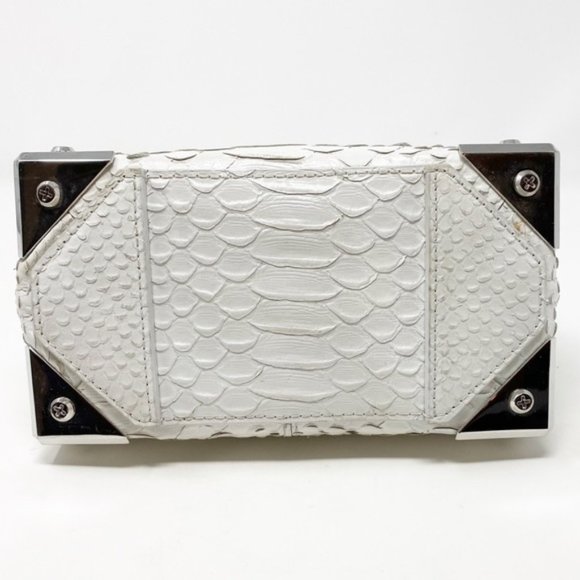 Alexander Wang | Marion Leather Crossbody Bag White Embossed - Picture 7 of 16